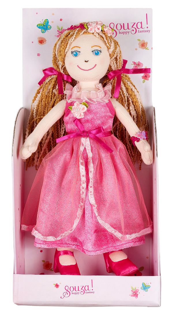 Doll Marie-Elise with dress pink