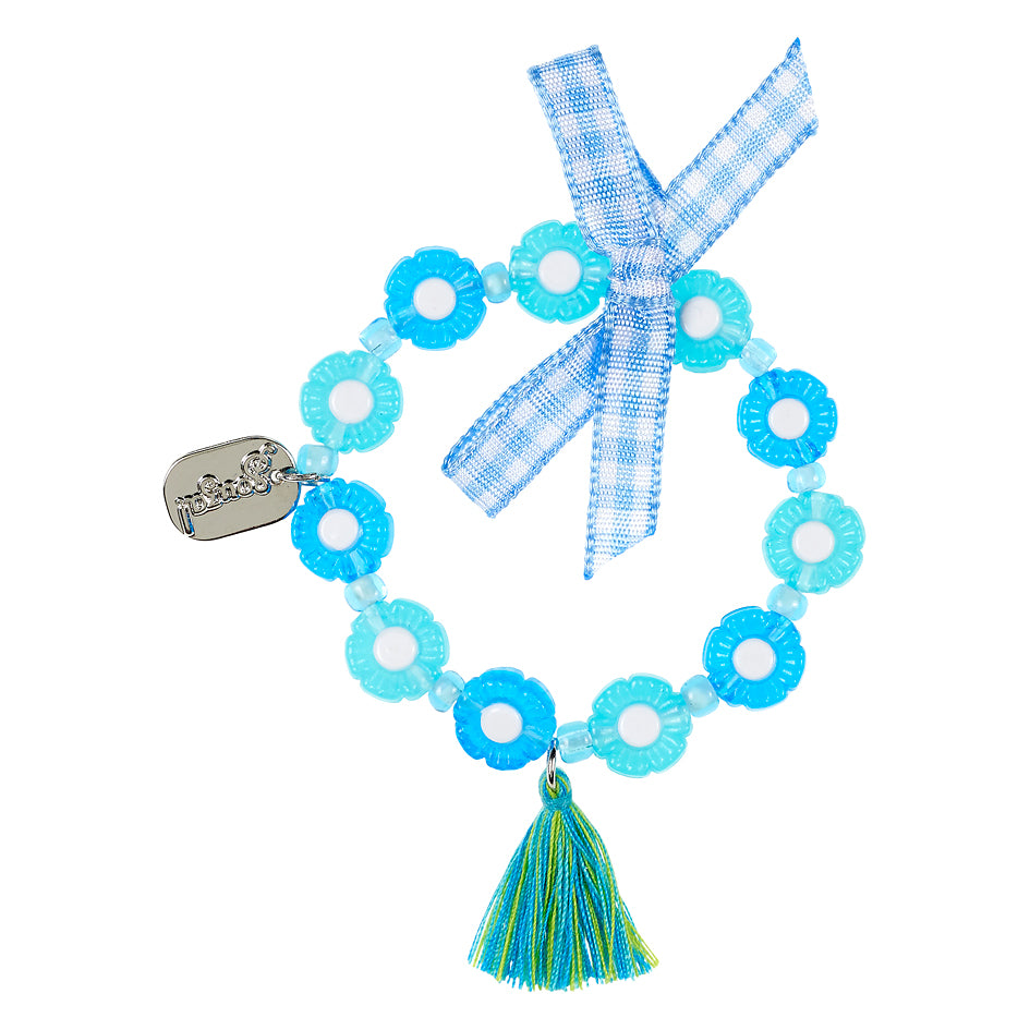 Bracelet Flo blue-green flowers