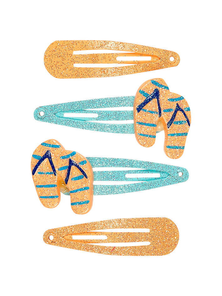 Hair clip Marinel, flip flop (4 pcs/card)