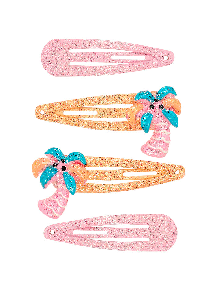 Hair clip Nieke, palm tree (4 pcs/card)