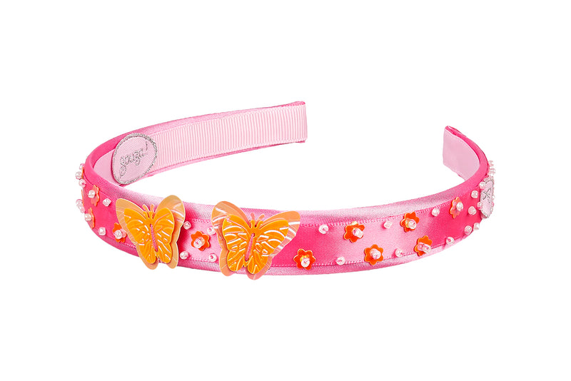 Hair band Alana, butterfly, pink