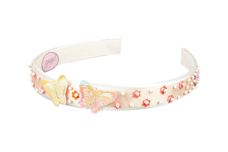 Hair band Alana, butterfly, off white