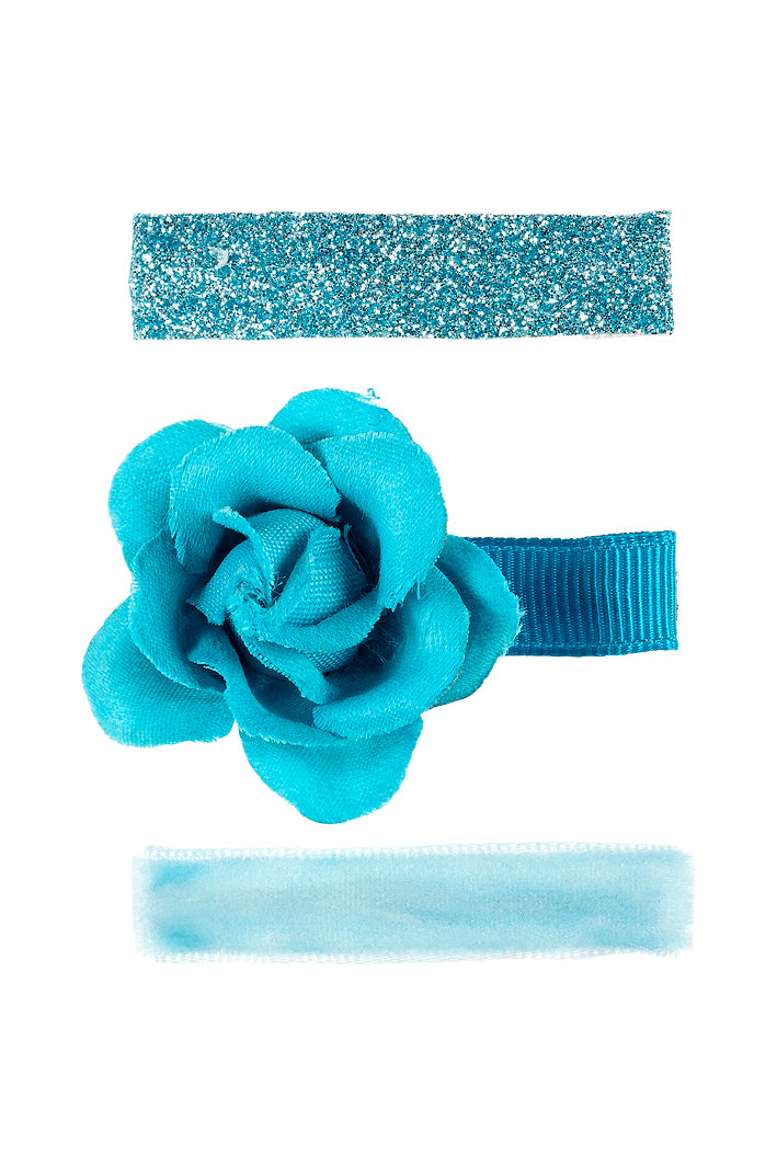 Hair clip Julienne, blue (3 pcs/card)
