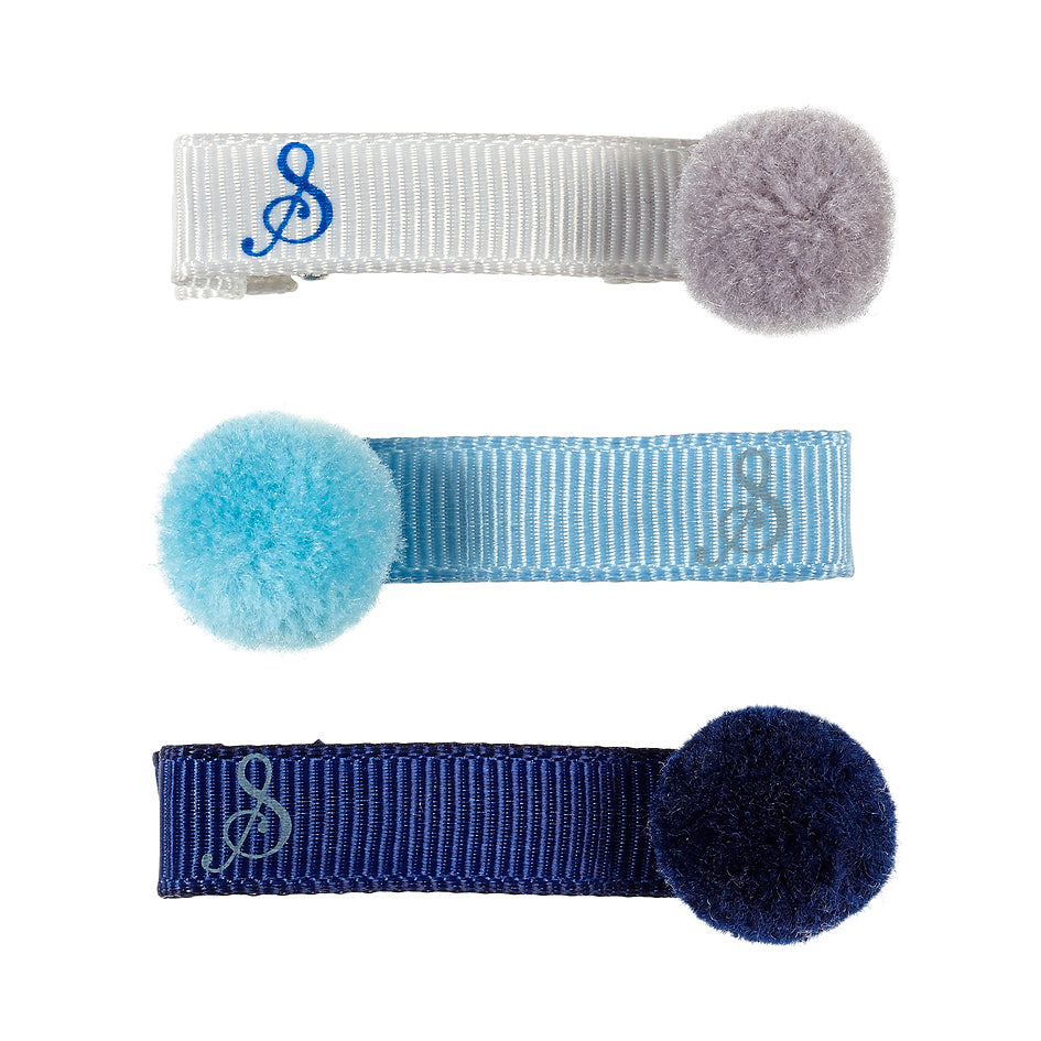 Hair claws Inga, blue (3 pcs/card)