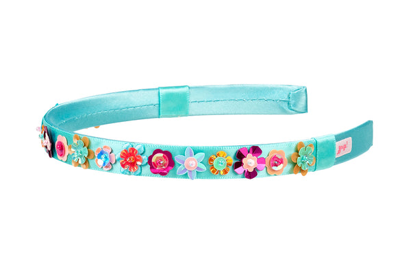Hairband Milly, flowers mint