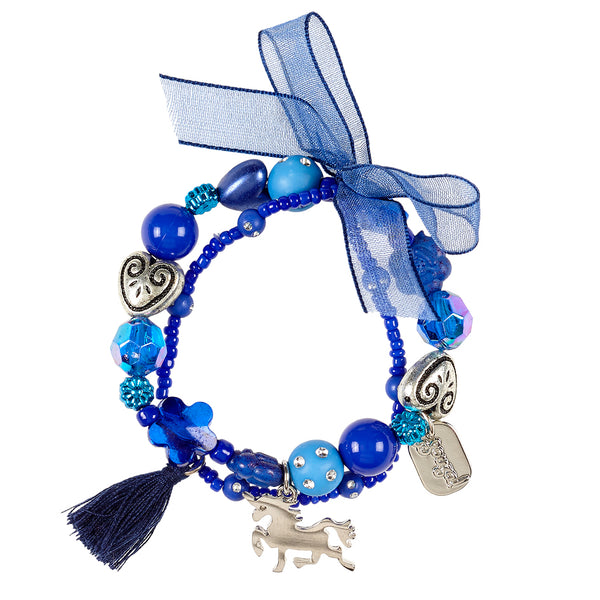Bracelet Trish unicorn, blue