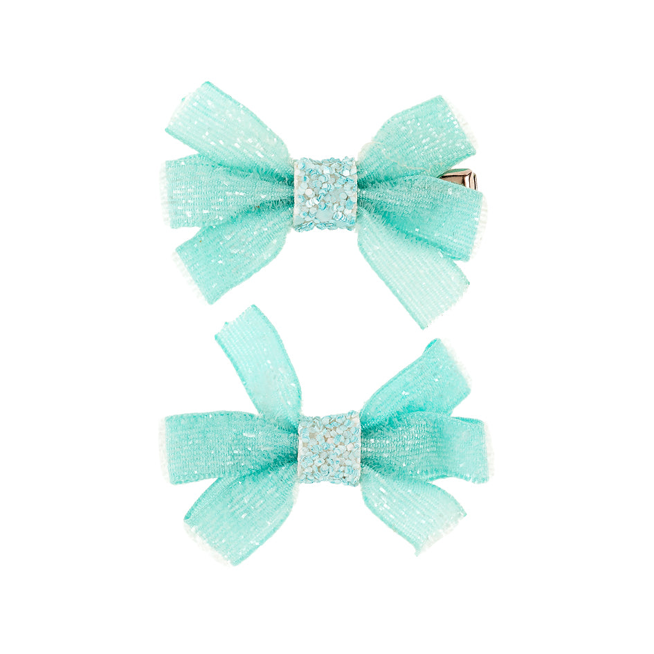 Hair clips Brit mint green (2 pcs/card)