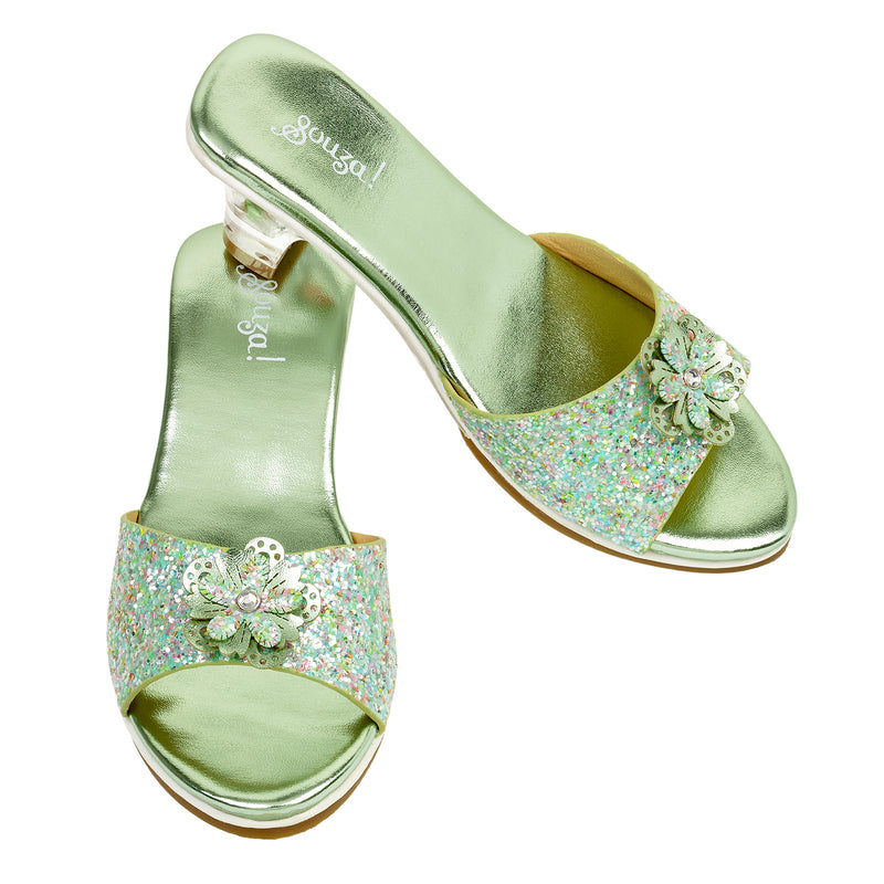 Slipper high heel Pippa, mint green metallic