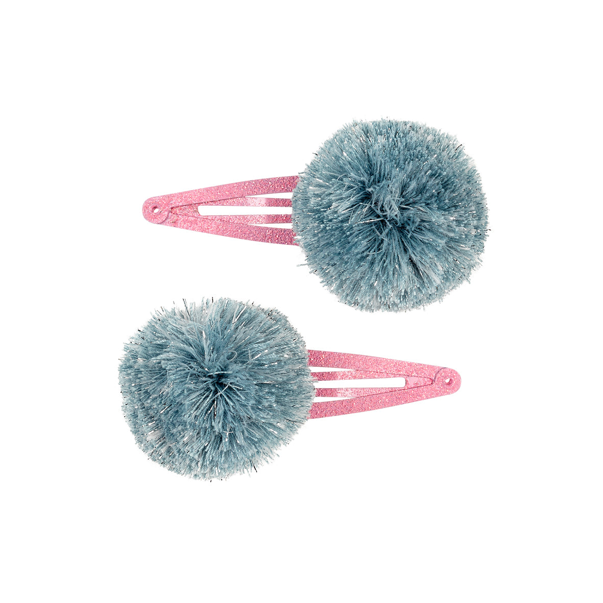 Hair clips Lia pompom, blue