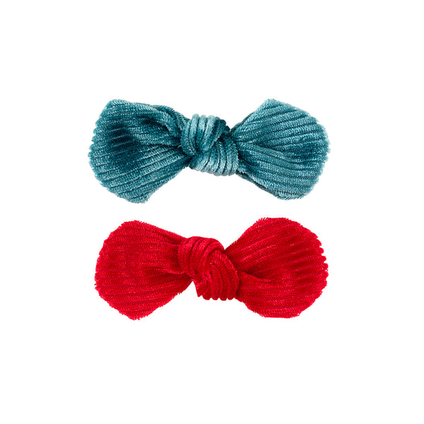 Hair claws Emery blue-red
