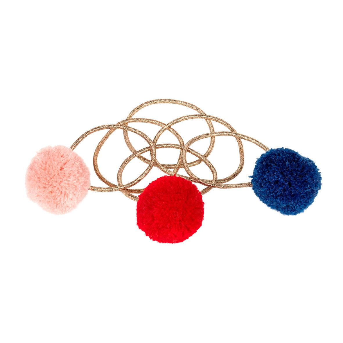 Hair elastics Arian, red-blue