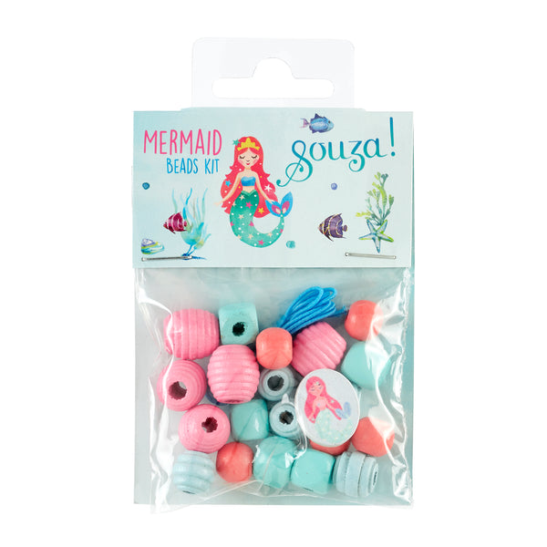 Gift pack wooden beads mermaid