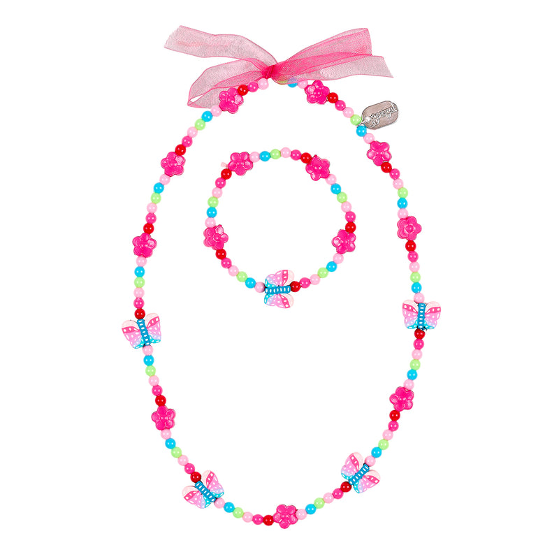 Necklace & bracelet set Karin butterfly