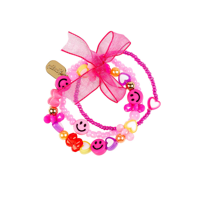 Bracelet Hortence smiley pink