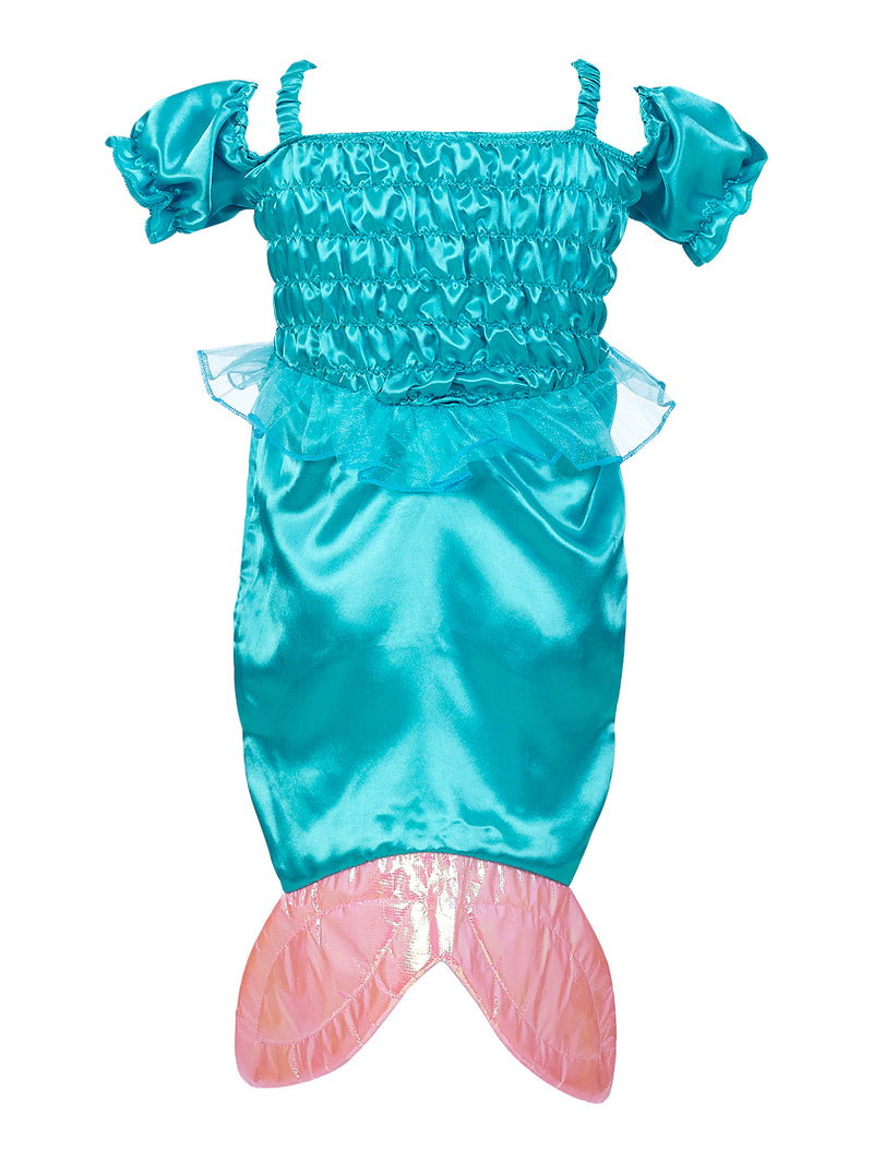 Marina mermaid dress, aqua/lilac