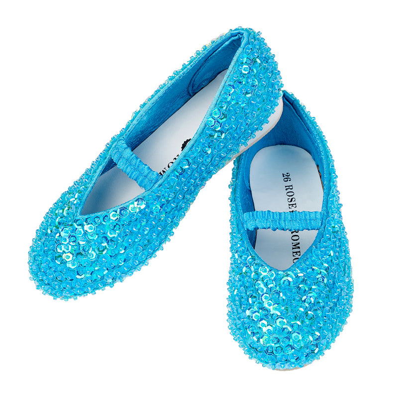 Shoes Lily, blue sequin